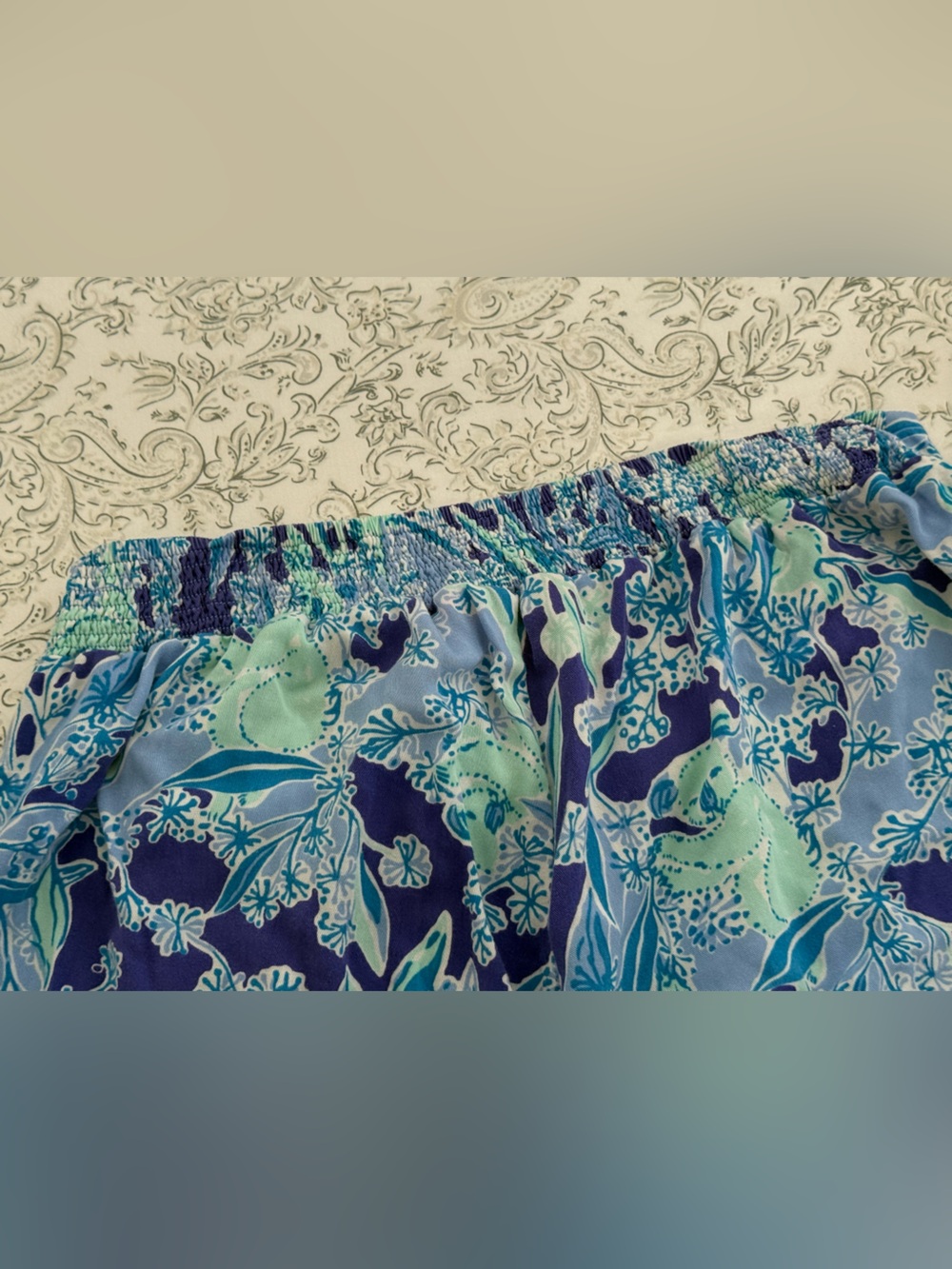 Lilly Pulitzer Royal Purple Dahlia scallop pull on shorts Koalafications - Picture 7 of 16